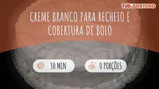 Creme branco para recheio e cobertura de bolo