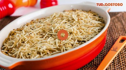Frango com Catupiri e batata palha da tia Gracia