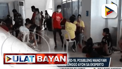 Panibagong outbreak ng COVID-19, posibleng mangyari sa susunod na dalawang linggo ayon sa eksperto dahil pahirapan ang pagsunod sa public health standards sa evacuation centers.