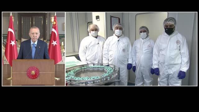 Cumhurbaşkanı Erdoğan: TURKOVAC aşımızın milletimize ve tüm insanlığa hayırlı olmasını diliyorum