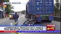 ¡Lamentable! La muerte alcanza a motociclista en carretera al sur de TGU
