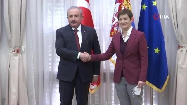 TBMM Başkanı Şentop Sırbistan Başbakanı Brnabiç ile görüştü