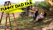 ''DAD FAIL!' Man crashes to ground after attempt to climb tree with a rope goes wrong '