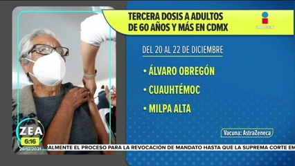 下载视频: Inicia la vacunación de la tercera dosis contra Covid adultos de 60 años