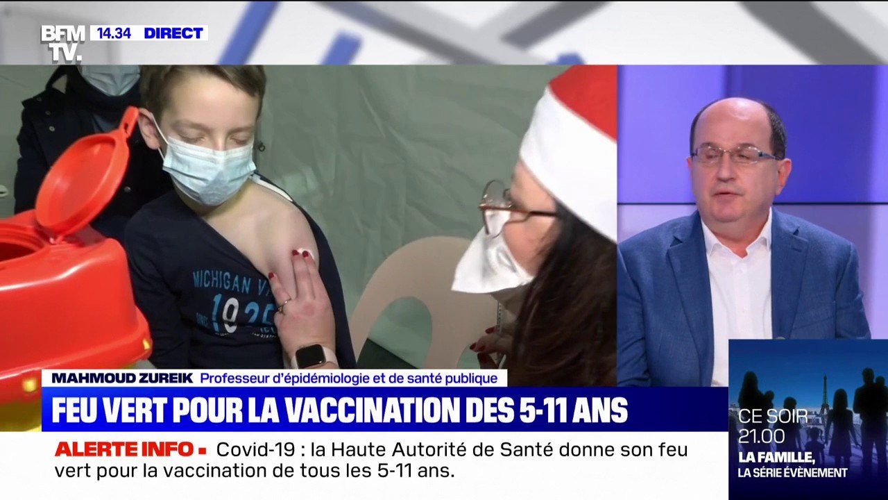 Pour Mahmoud Zureik, professeur d'épidémiologie et de santé publique, le feu vert de la Haute Autorité de Santé pour la vaccination des 5-11 ans est une "excellente nouvelle"