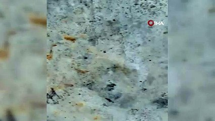 Nazar boncuğu şeklinde dolu yağdı, görenler şaşırıp kaldı