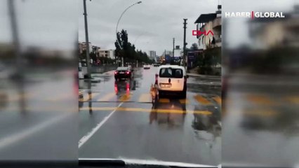 Mersin'de trafikte akılalmaz görüntüler! Köpeği aracın arkasına bağlayarak kilometrelerce koşturdu