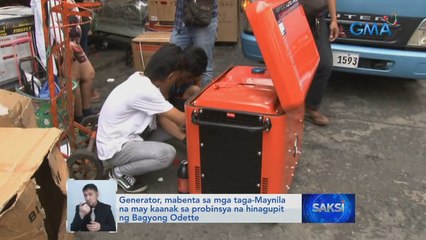 Generator, mabenta sa mga taga-Maynila na may kaanak sa probinsya na hinagupit ng Bagyong Odette | Saksi