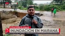 Lluvias provocan el derrumbe de un puente en Mairana e inundaciones en viviendas