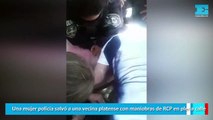 Una mujer policía salvó a una vecina platense con maniobras de RCP en plena calle