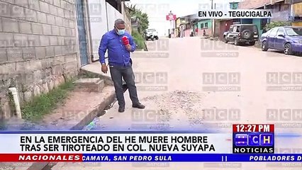 ¡Joven fallece en el hospital tras ser tiroteado en col. Nueva Suyapa!