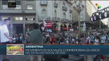 teleSUR Noticias 14:30 20-12: Movimientos sociales realizarán marcha en Argentina