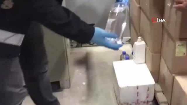 Antalya'da sahte alkol üreten fabrika ve depoya baskın: 8 gözaltı