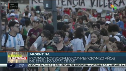 teleSUR Noticias 15:30 20-12 : Pueblo argentino conmemora 20 años de estallido social