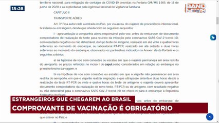 Governo publica portaria com as regras para entrada de brasileiros e estrangeiros no país. O ato foi publicado em edição extra do "Diário Oficial da União". #BandJornalismo