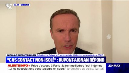 Testé positif au Covid-19, Nicolas Dupont-Aignan affirme avoir été très prudent et d'autant plus qu'il n'était pas vacciné