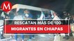 En Chiapas, INM anuncia rescate de 114 personas migrantes