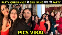 Ajay & Kajol Devgn's Daughter Nysa Parties Hard With Friends Looks Stunning In Red HOT Outfit
