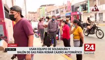 Comas: Delincuentes intentaron robar cajero automático