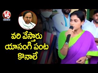 YS Sharmila Visited Family Members Of Farmers _ Rythu Avedana Yatra _ V6 News