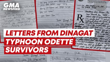 Letters from Dinagat Typhoon Odette survivors | GMA News Feed
