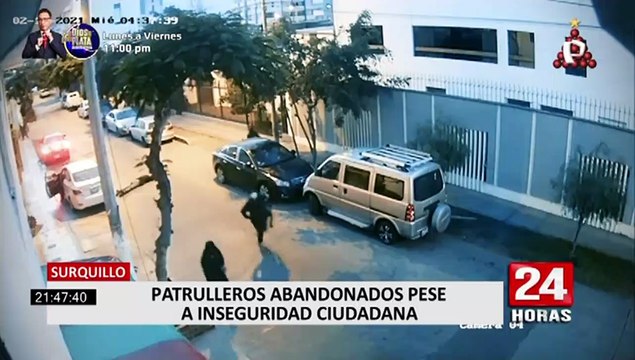 Surquillo: reportan patrulleros de la PNP abandonados pese a la inseguridad ciudadana
