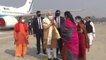 PM Modi arrives in Prayagraj, to interact with 2 lakh women