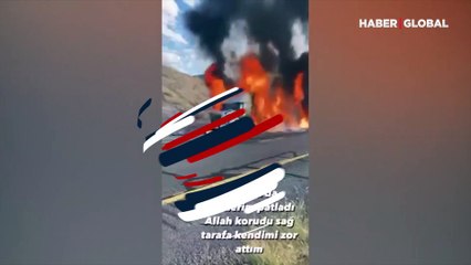 Tolga Karel'in 'İlk göz ağrım' dediği milyonluk TIR'ı saniyeler içinde küle döndü