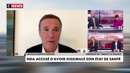 Nicolas Dupont-Aignan réfute les accusations de dissimulation de son état de santé