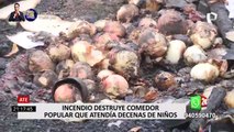 Ate: madres de familia piden ayuda para reconstruir comedor popular que se destruyó tras incendio