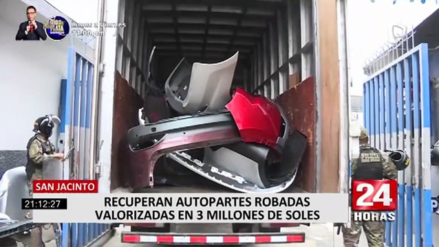 San Jacinto: PNP recupera autopartes robadas valorizadas en más de 3 millones de soles