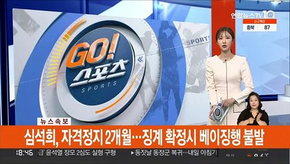 [속보] 심석희, 자격정지 2개월…징계 확정시 베이징행 불발