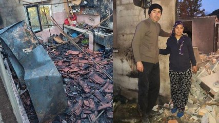 Yeni evli çiftin eviyle birlikte paraları da yandı
