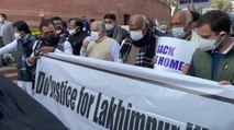 Opposition foot marches over Lakhimpur incident