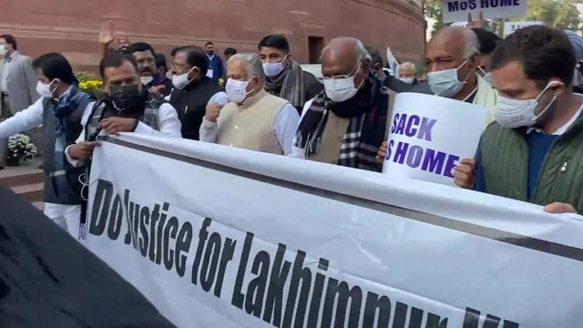 Opposition foot marches over Lakhimpur incident