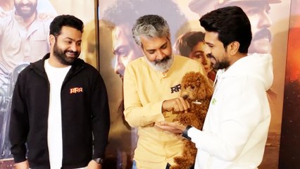 RRR Promotions: Ram Charan, Jr NTR, SS Rajamouli Spotted Together