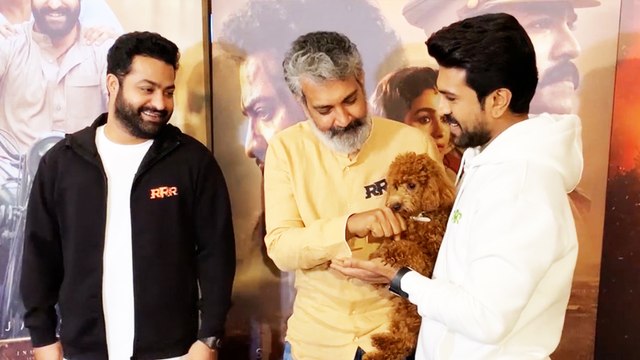 RRR Promotions: Ram Charan, Jr NTR, SS Rajamouli Spotted Together