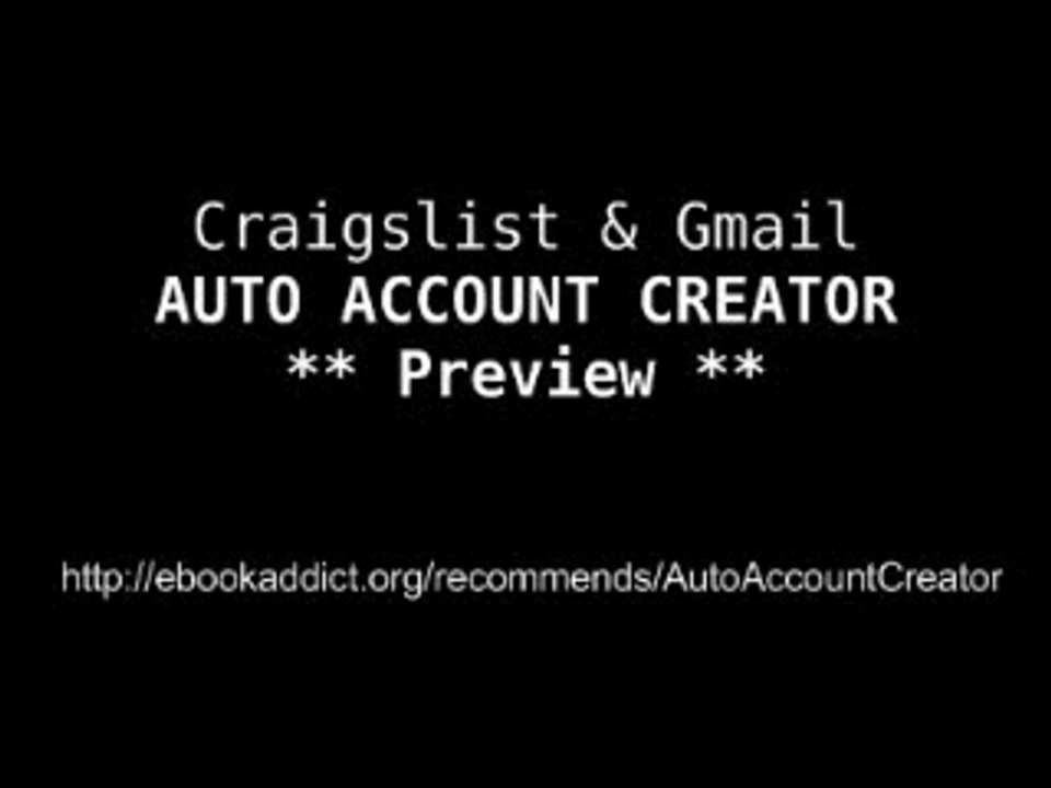 Craigslist and Gmail Auto Account Creator