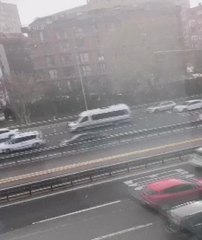 Şişli'de kısa süreli kar yağışı