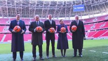 Son dakika haberi | Bakan Çavuşoğlu, Puskas Arena'da mevkidaşlarıyla futbol oynadı