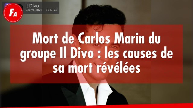 FEMME ACTUELLE - Mort de Carlos Marin du groupe Il Divo : les causes de sa mort révélées