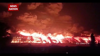 Alwar के नीमराना की डाइकिन कंपनी के गोदाम में लगी भीषण आग