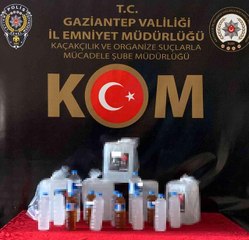 Gaziantep'te sahte alkol operasyonu: 2 gözaltı