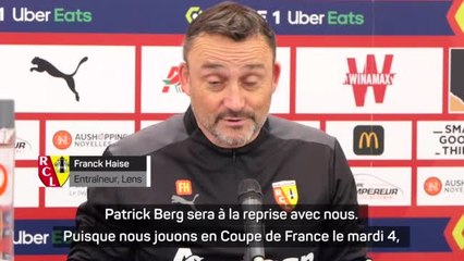 19e j. - Haise : "Berg ? Il sera avec nous à la reprise"