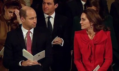 Prince William and Kate caught sharing a cute glance during Ellie Goulding's christmas performance