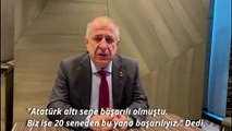 Ümit Özdağ: Erdoğan sen ancak üçüncü liginde top koşturan birisi olarak tarih sayfalarında yer alacaksın