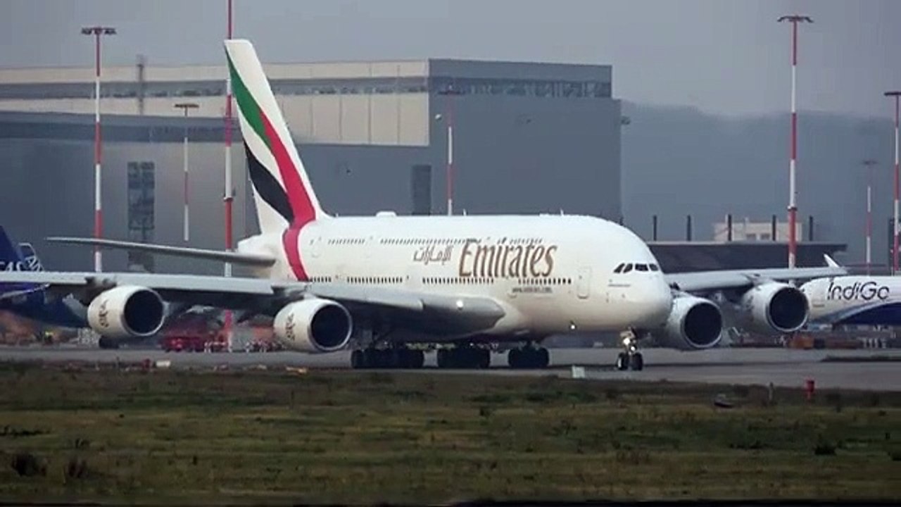 End of an Era   The Last Airbus A380 ever built   Take off Airbus Factory Hamburg for a Test Fligh
