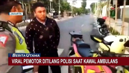 Pemotor Ditilang Saat Kawal Ambulans