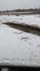 Drivers Collide with Each Other and Traffic Barrels