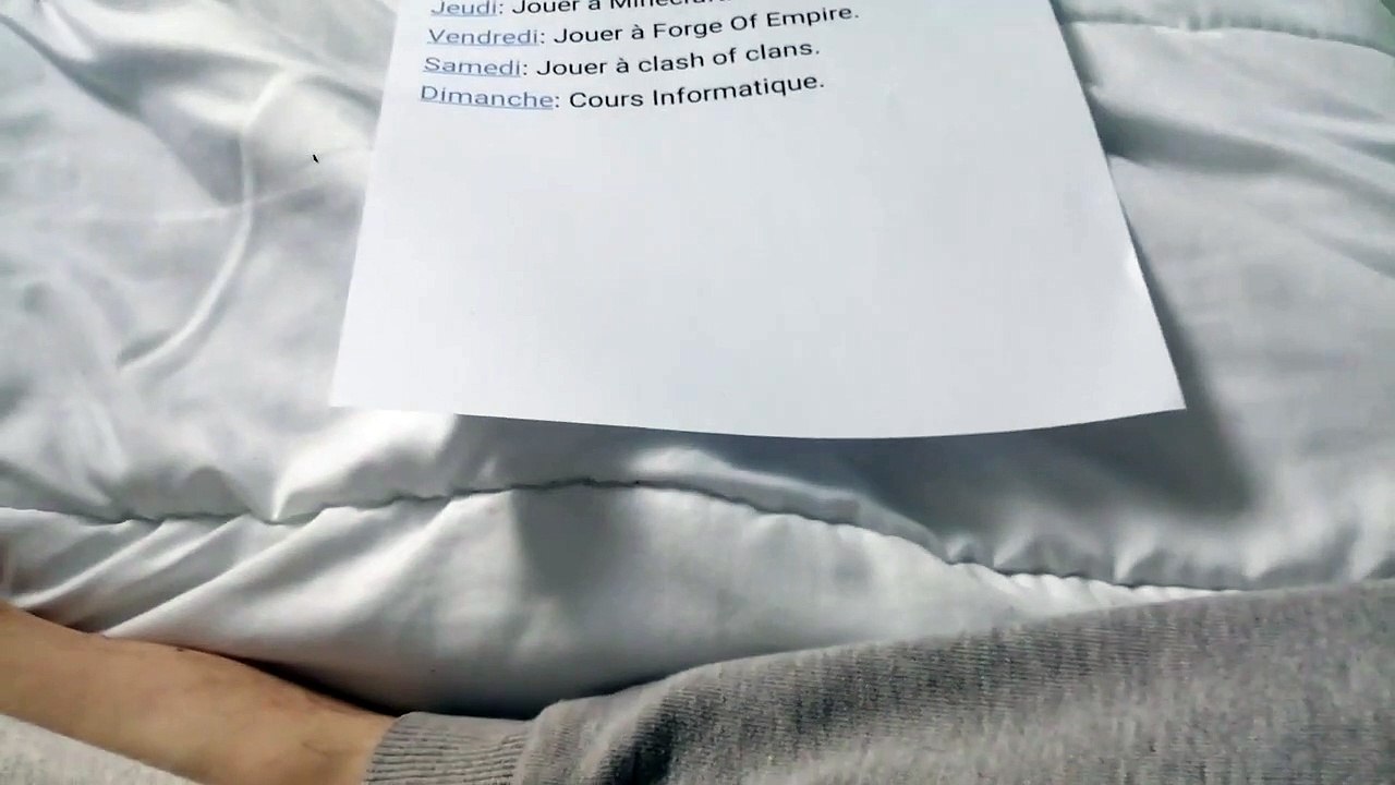 Mon planning de Vidéo.